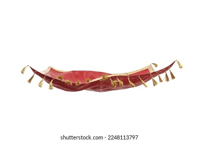 Red magic flying carpet isolated on white background - Shutterstock ID 2248113797