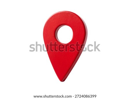 Red Map Pointer Location Pin Icon isolated on white Background