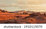 Red Mars like landscape in Wadi Rum desert, Jordan, this location was used as set for many science fiction movies