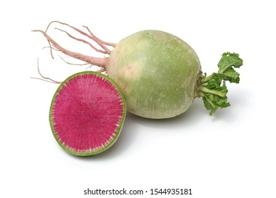 Red Meat Radish On A White Background