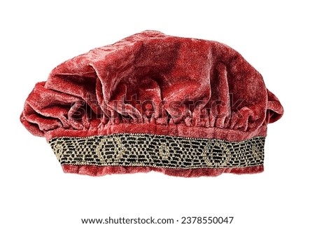 A red medieval hat for the head