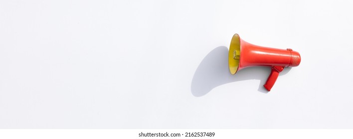 Red Megaphone Isolated On White Background