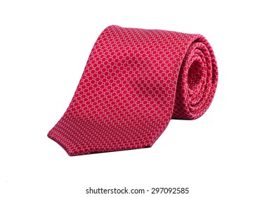 Red Men's Tie Isolated