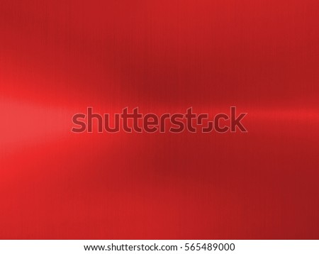 Red metal background for Valentine's day love - metallic texture of shiny brushed steel silver aluminum stainless alloy foil sheet