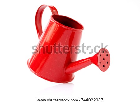 Red Metal Watering Can