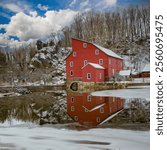 The Red Mill is a 4-story grist mill and historic site located along the south branch of the Raritan River in Clinton, New Jersey.