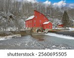 The Red Mill is a 4-story grist mill and historic site located along the south branch of the Raritan River in Clinton, New Jersey.