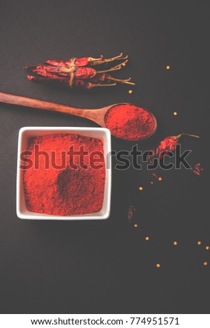 red mirchi chilly powder bowl over stock image download now shutterstock