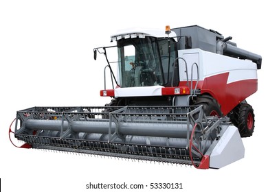Red modern combine separately on a white background - Shutterstock ID 53330131