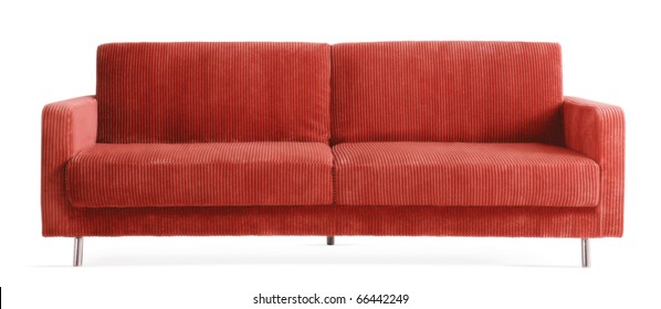 Red Modern Isolated Couch