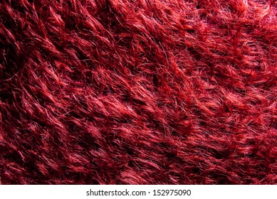 Red Mohair Texture Background