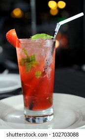 red mojito on the table