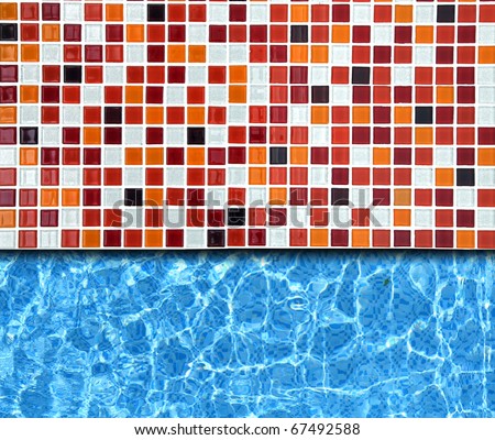 red pool tiles