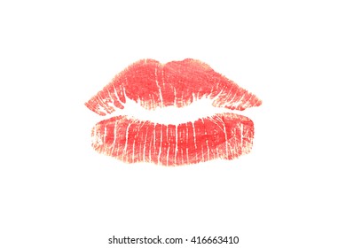 Red Mouth Concept Makeup On White Stock Photo 416663410 | Shutterstock