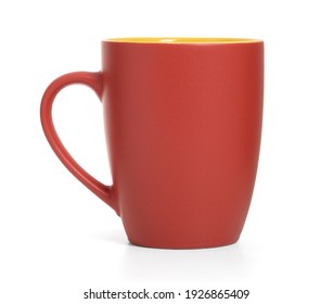 Red Mug Isolated On White Background