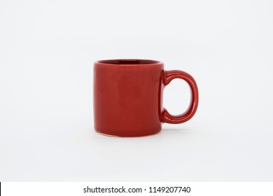 Red Mug Isolated In White Background