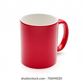 Red Mug On A White Background