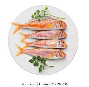 Red Mullet Fish On A Plate