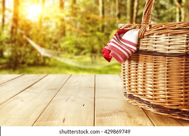 red napkin basket and yellow table  - Powered by Shutterstock