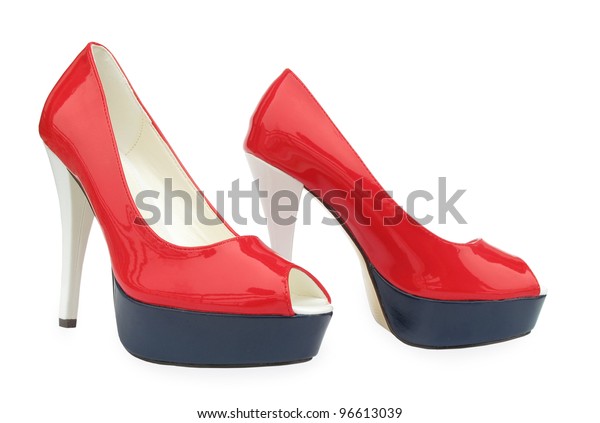 red white and blue stilettos