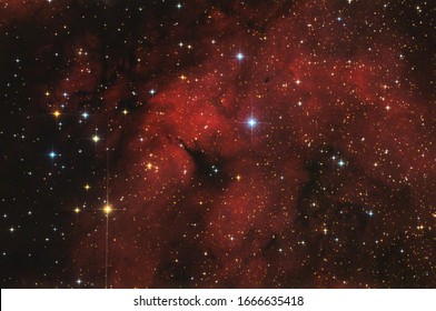 Red Nebula In Milky Way