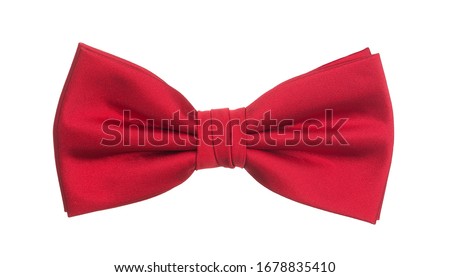 red necktie isolated on white