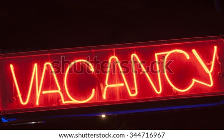 Similar – Image, Stock Photo No Vacancy with neon light