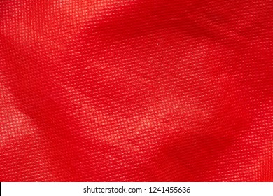 Red Non Woven Fabric Texture Background. Texture Of Fabric.