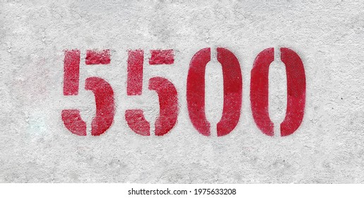 red-number-5500-on-white-260nw-197563320