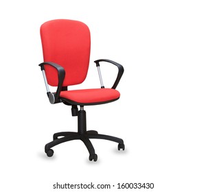 The Red Office Chair. Isolated