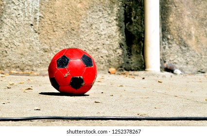 Red Old Soccer Ball 