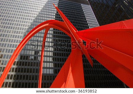 Red on black