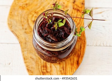 Red Onion Chutney In A Jar