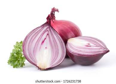 Red Onion Isolated On White Background