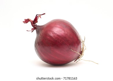 Red Onion Isolated On White