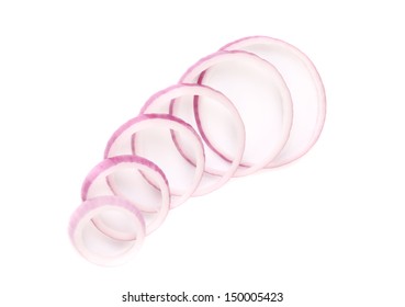 Red onion rings. - Shutterstock ID 150005423