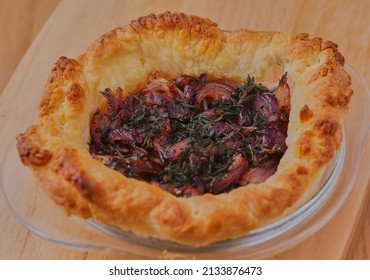 Red Onion Tart With Puff Pastry.