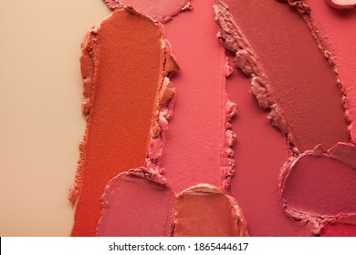Red Orange Brown Lipstick Background Texture Smudged
