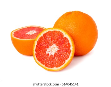 Red Orange Fruit Isolated On White Background