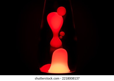 Red, Orange And Yellow Lava Lamp, Black Background