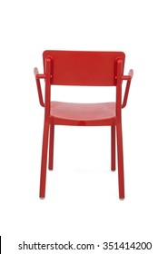 Red Outdoor Chair, Back View