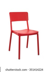 Red Outdoor Chair, Three Quarter View