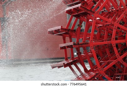 Red Paddle Wheel In Germany