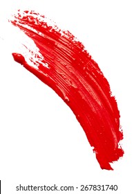 Red Paint Isolated On White Background