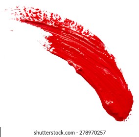 Red Paint Isolated On White Background