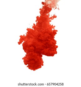Red paint splash. Abstract background