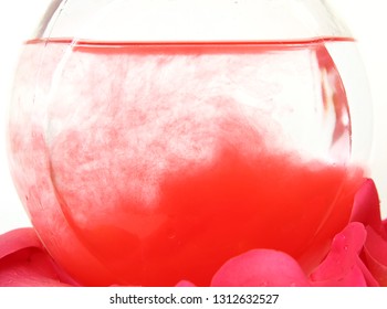 red paint in water solution
