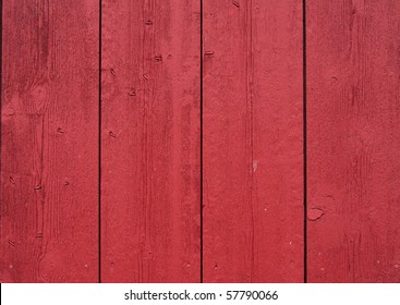 Red Painted Barn Boards Make A Rustic Background