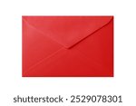 Red paper envelope mockup isolated on a white background. High resolution. 