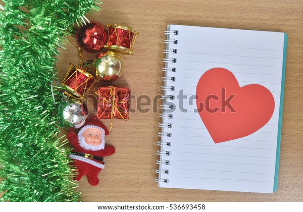 Red Paper Heart Shape Notebook Decoration Stock Photo Edit Now